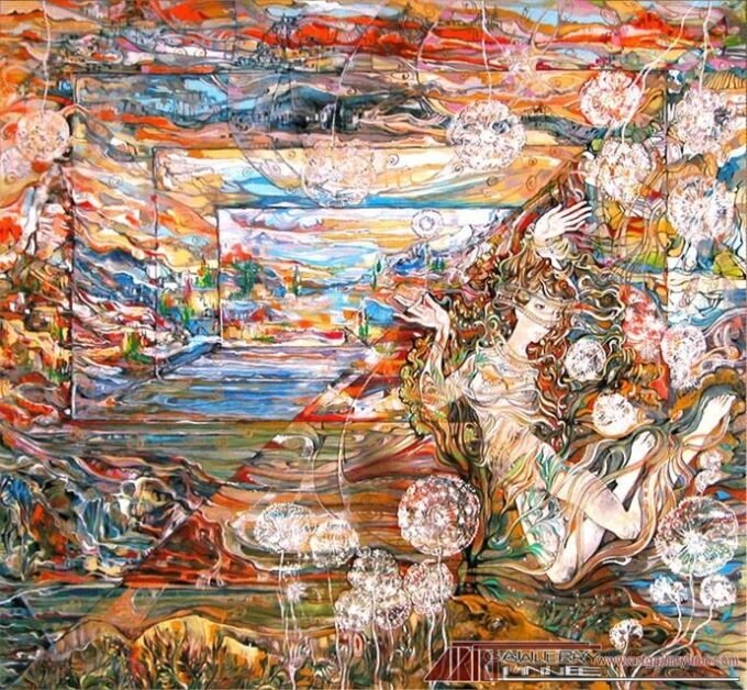 Sergo | Sergo Tbileli| Exhibited at Art Gallery Line | Created in early 2000’s| Available for Sale | Acrylic on Canvas, Mix medium | Art Gallery Line