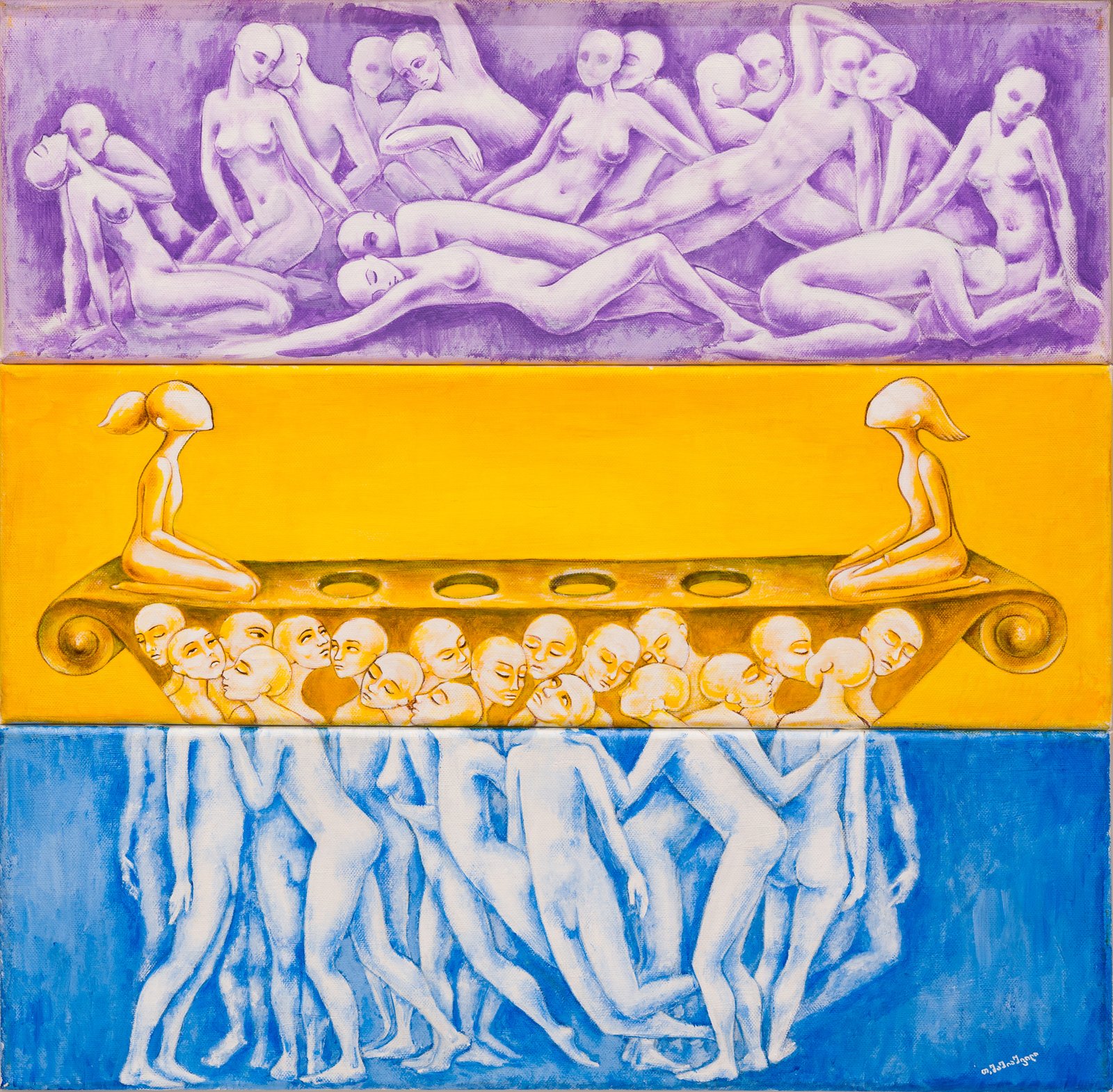 Painting: Fortuna by Tako Shanshiashvili at The Library of Congress - Rooted in Culture, Size:60 X 60 cm , Medium: Acrylic on Canvas Art Gallery Line - Contemporary Georgian Art