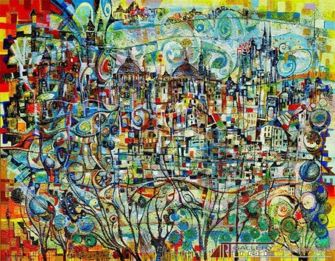 | Sergo Tbileli| Exhibited at Art Gallery Line | Created in early 2000’s| Available for Sale | Acrylic on Canvas, Mix medium | Art Gallery Line