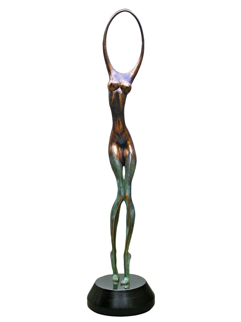 Dancing on the Mirror Levan Vardasonidze | Exhibited at Art Gallery Line | Created in early 2010’s| Available for Sale | Bronze | Art Gallery Line