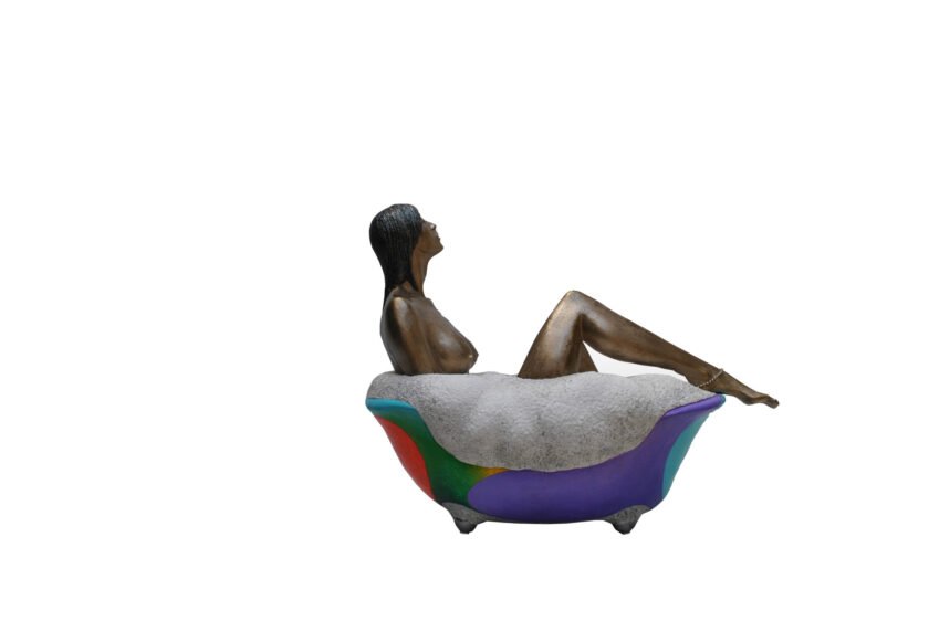In hte Bath Levan Vardasonidze | Exhibited at Art Gallery Line | Created in early 2010’s| Available for Sale | Acrylic on Canvas, Mix medium | Art Gallery Line