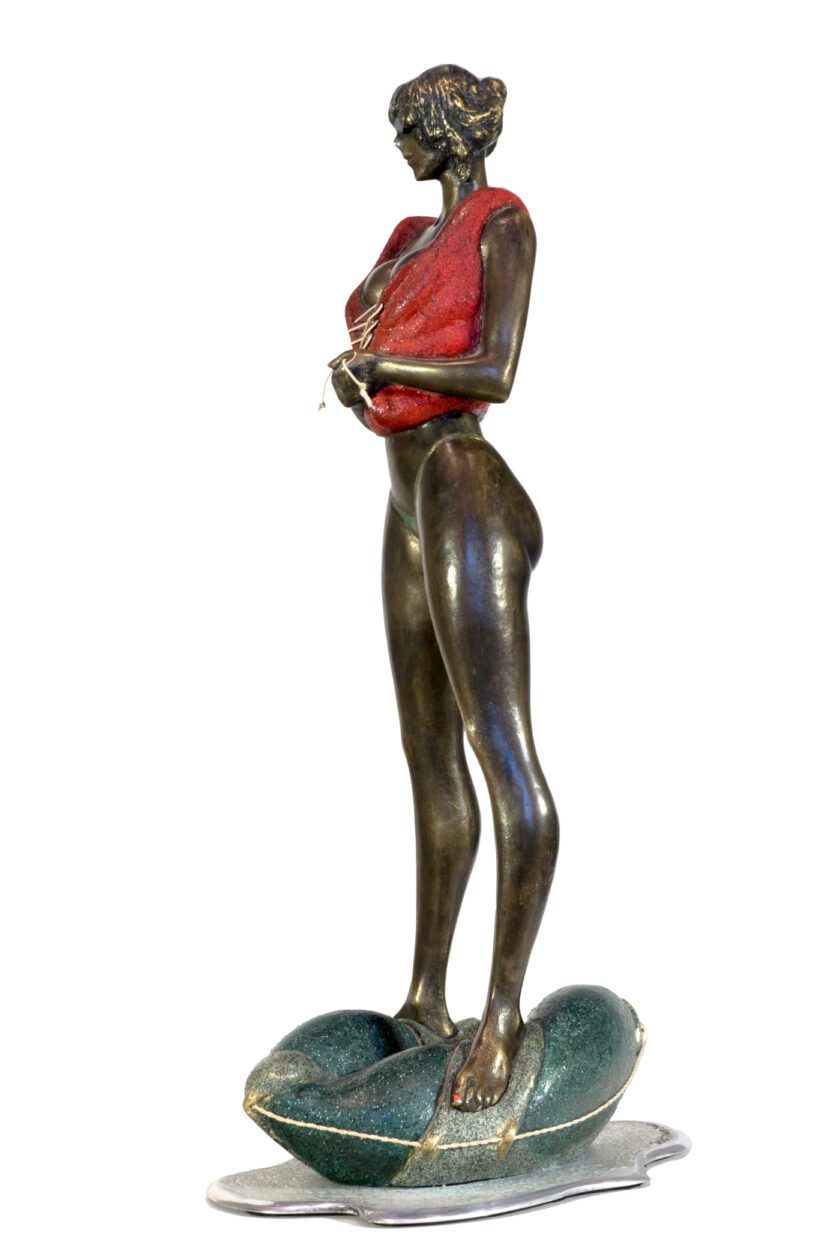 Rafting | Levan Vardasonidze | Exhibited at Art Gallery Line | Created in early 2010’s| Available for Sale | Bronze | Art Gallery Line