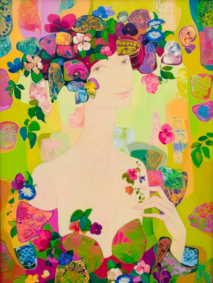 Maia Ramishvili 28 Maia Ramishvili | Flora | Exhibited at Art Gallery Line | Created in early 2000’s| Available for Sale | Oil on Canvas, Mix medium | Art Gallery Line