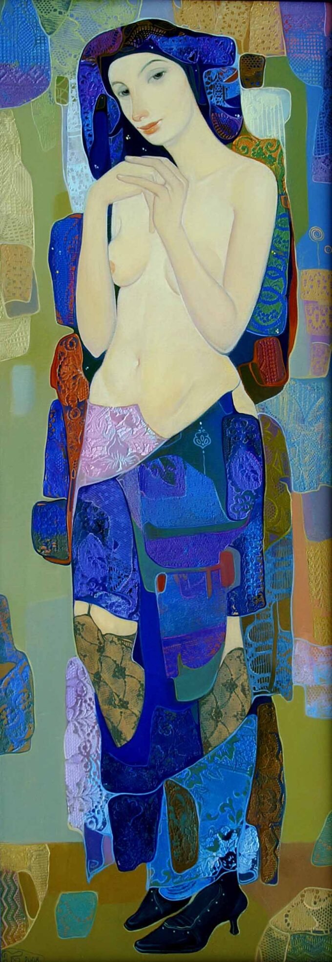 Maia Ramishvili 21 Maia Ramishvili | Day and Night | Exhibited at Art Gallery Line | Created in early 2000’s| Available for Sale | Oil on Canvas, Mix medium | Art Gallery Line