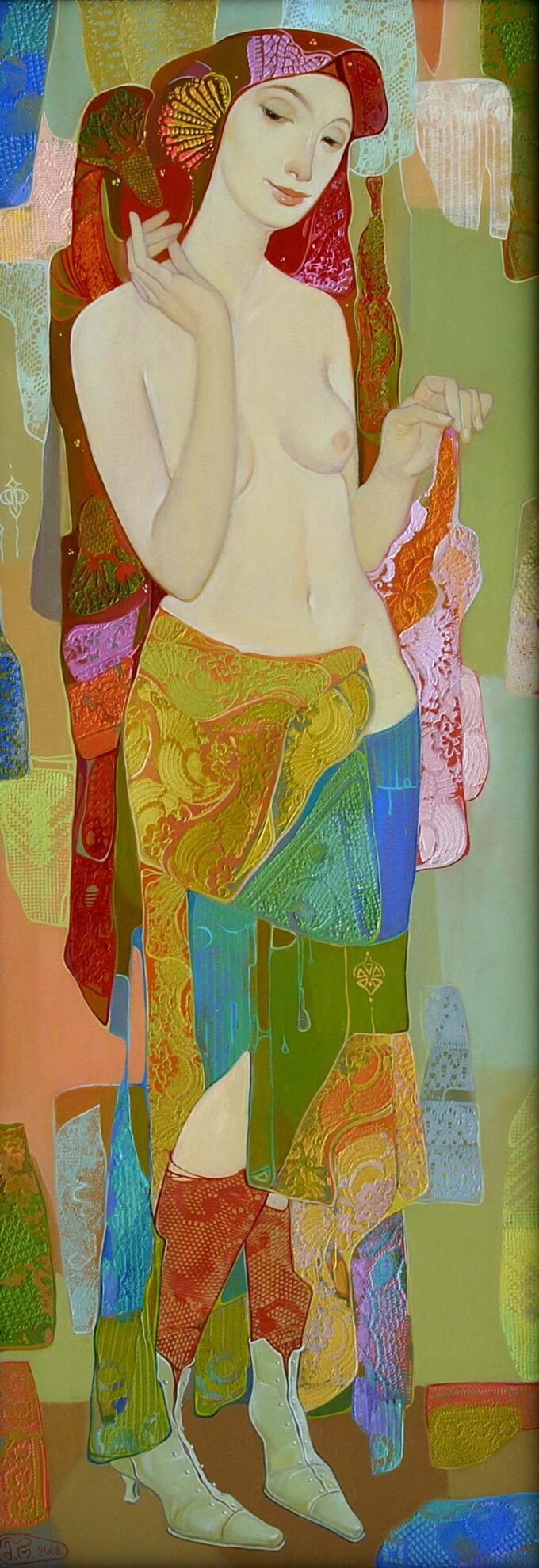 Maia Ramishvili 22 Maia Ramishvili | Day and Night | Exhibited at Art Gallery Line | Created in early 2000’s| Available for Sale | Oil on Canvas, Mix medium | Art Gallery Line