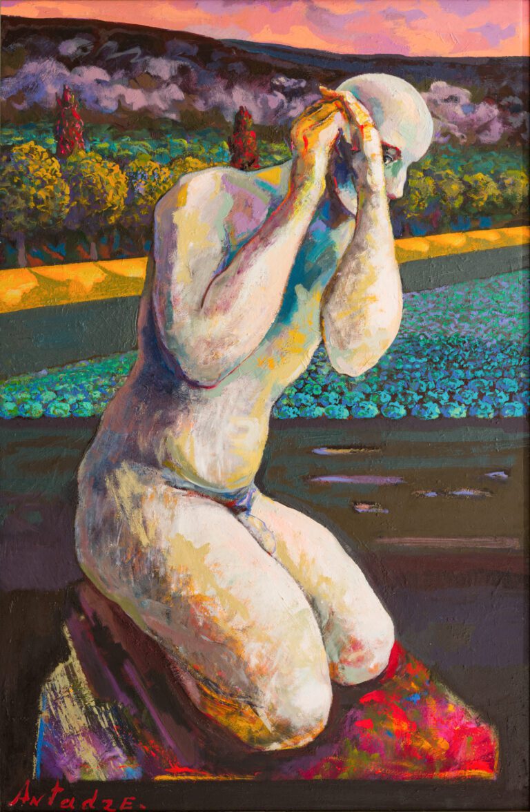 Painting: Piligrim by Dima Antadze at The Library of Congress - Rooted in Culture, Size:28x46 cm , Medium:Oil on Canvas Art Gallery Line - Contemporary Georgian Art