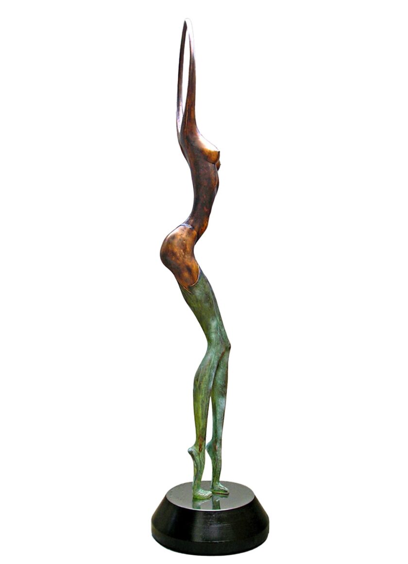 Dancing on the Mirror Levan Vardasonidze | Exhibited at Art Gallery Line | Created in early 2010’s| Available for Sale | Bronze | Art Gallery Line