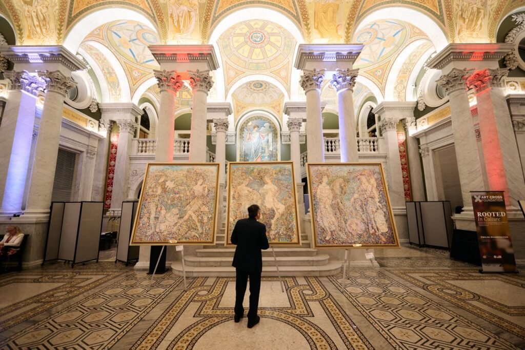 Rooted in Culture opening at The Library of Congress 1 Venice Carnaval in Library Large Art Gallery Line
