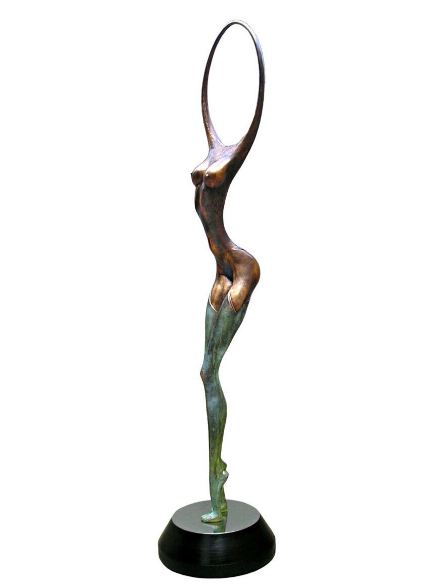 Dancing on the Mirror Levan Vardasonidze | Exhibited at Art Gallery Line | Created in early 2010’s| Available for Sale | Bronze | Art Gallery Line